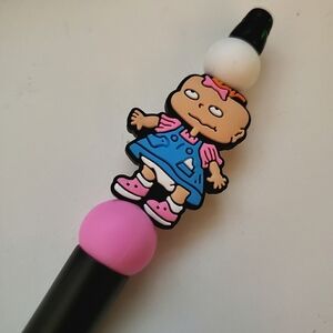 Handmade Rugrats Lil Beaded Silicone Focal Bead Pen